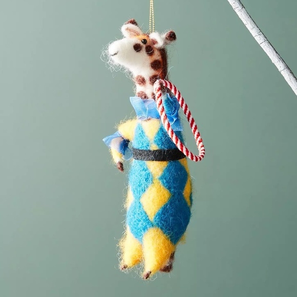 NWT Anthropologie Miss Bumbles Circus Fun Giraffe Ornament Rare Out of Stock - Picture 1 of 8